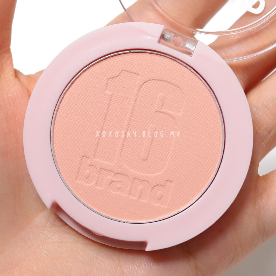 Phấn má hồng dạng nén 16brand Cheek Shot Pact Blusher 6g