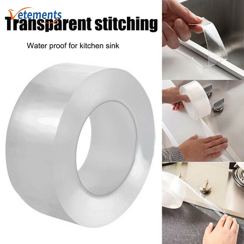 Băng Keo Trong Suốt Dán Khe Hở Gạch Men Chống Ẩm Mốc/Nước Đa Năng