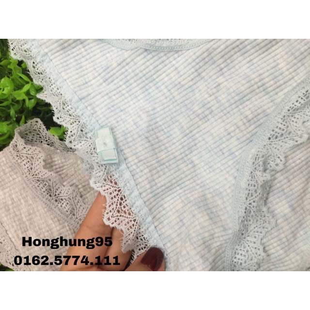 Quần Lót Nữ 🎁FREESHIP🎁 Quần Chip Muji Xuất Nhật Cotton Co Dãn 4 Chiều Quần chip MUJI Phối Viền Ren Sợi Tre hộp 4 chiếc