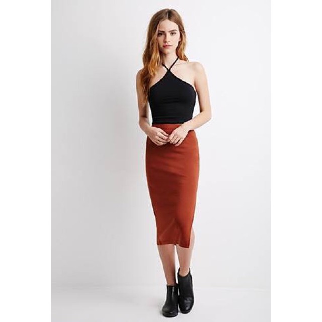 Chân váy thun xẻ tà hiệu FOREVER21