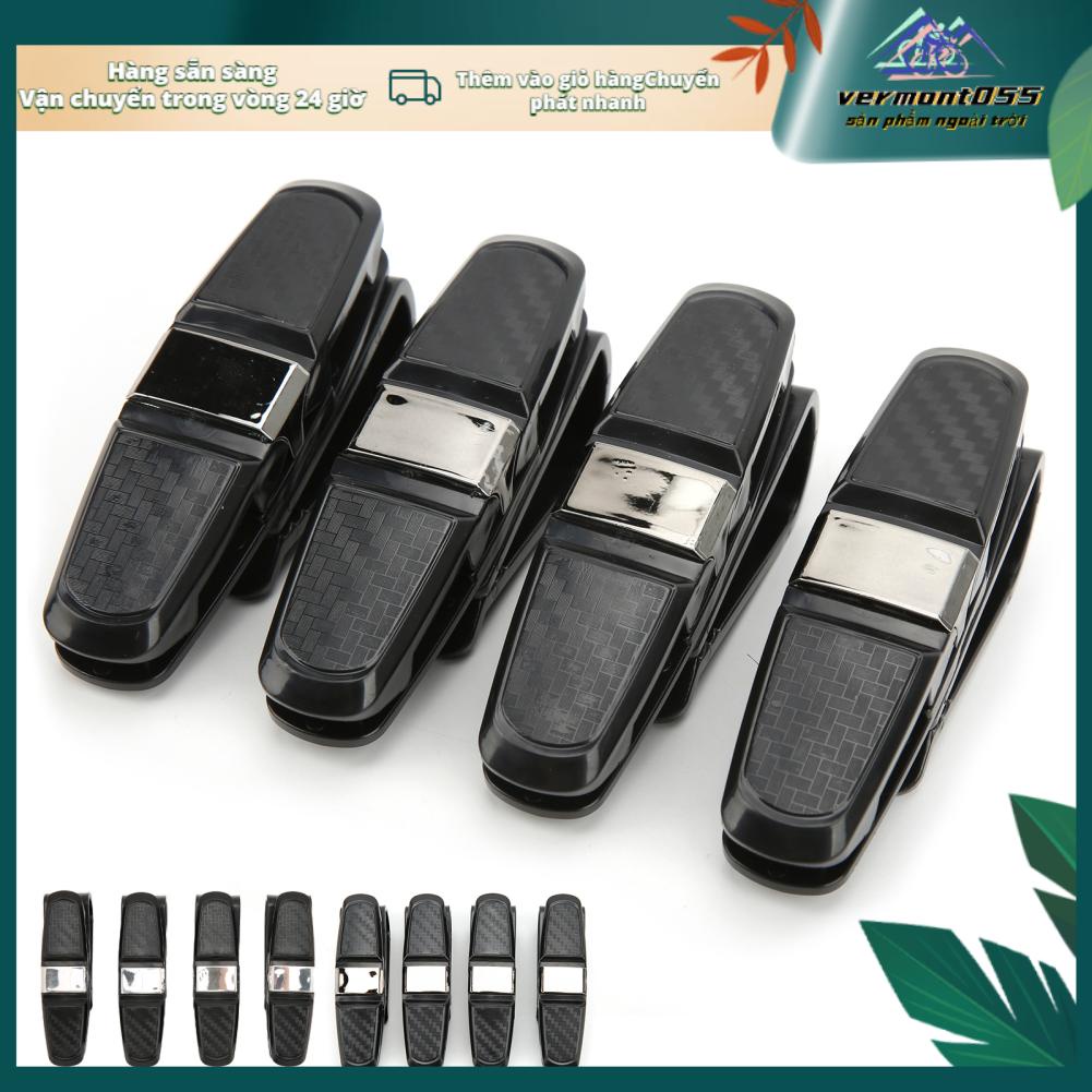 Set 4 Kẹp Giữ Kính Mát Xoay 180 Độ Gắn Tấm Chắn Nắng Xe Hơi Kèm Thẻ Vé