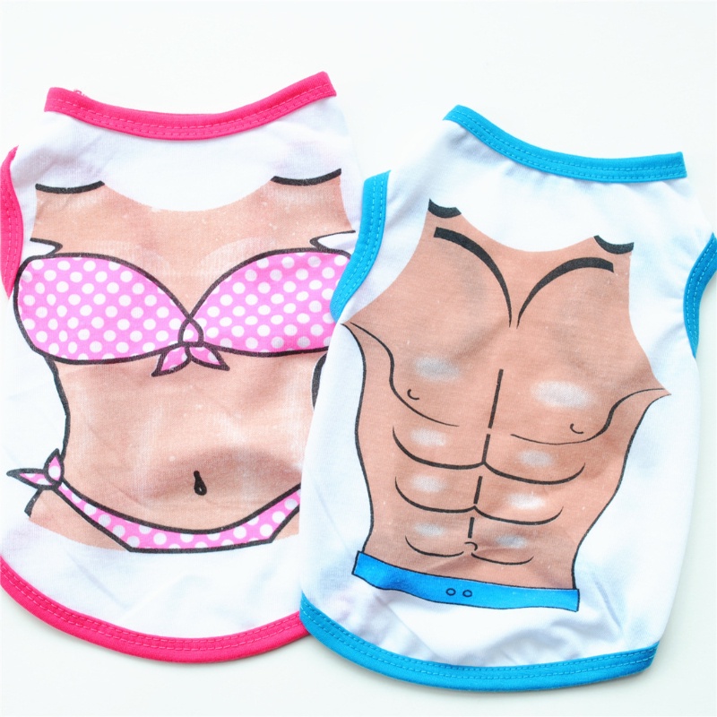 Áo Thun Cotton Không Tay In Họa Tiết Xinh Xắn Dành Cho Cún Cưng