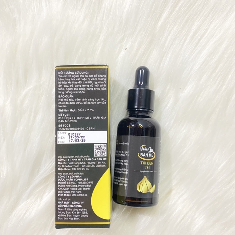 Tinh dầu TỎI ĐEN hộp 30ml - tăng sức đề kháng, tăng cường sức khoẻ cho cơ thể