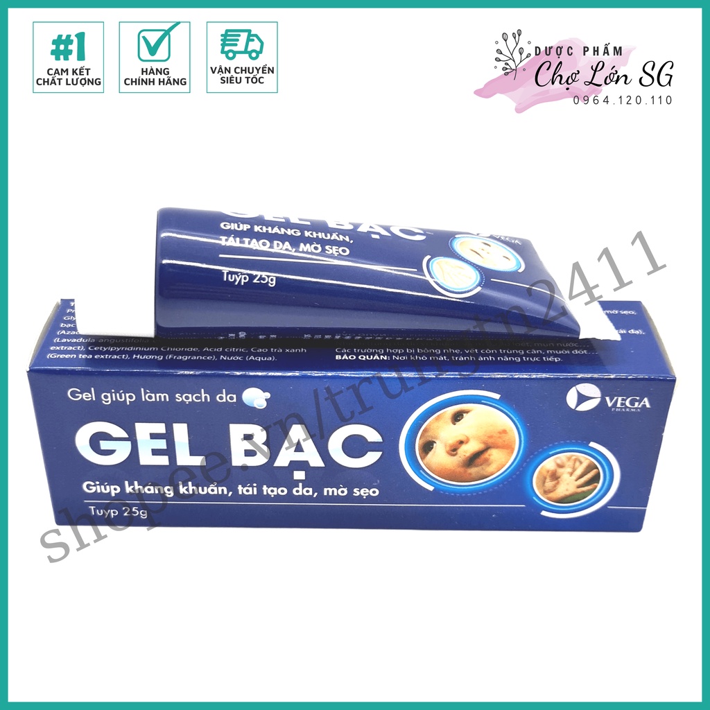 Kem bôi da Gel bạc Vega- Tuýp 25g