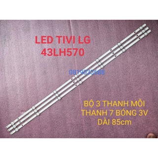 Thanh led tivi lg 43lh570 svc430a39_rev04_7led_160913 hàng mới 100%, bộ 3 thanh, mỗi thanh 7 bóng 3v, dài 85cm