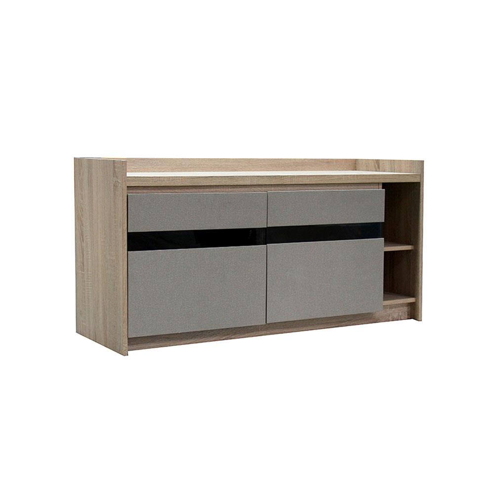 HomeBase FURDINI Kệ tủ TV bằng gỗ MDF chống xước ZURICH Thái Lan W120xH60xD40cm màu gỗ