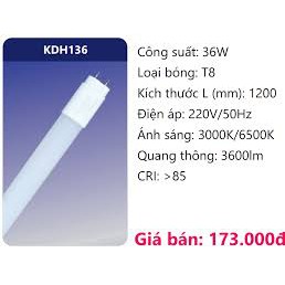 GIÁ YÊU THƯƠNG-BÓNG LED TUÝP PC 10W-20W-36W-23W