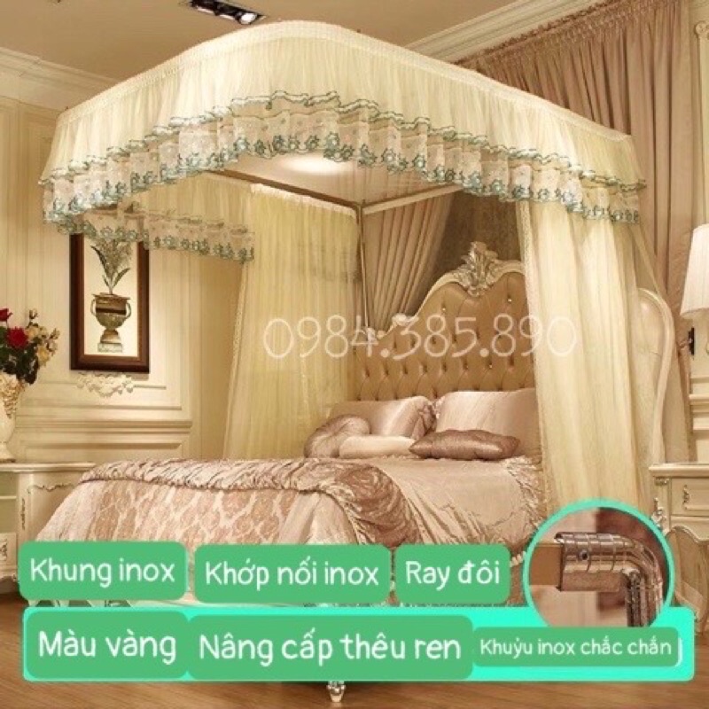 Màn/Mùng khung inox không khoan tường cao cấp A27