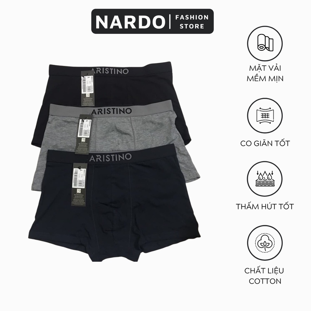 Quần Lót Nam - Quần Sịp Nam Boxer Aristino Chính Hãng - Chất Liệu 100% Cotton ABX - 03707