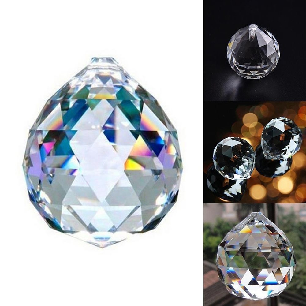 Quả cầu pha lê trong suốt SJJL trang trí đẹp mắt