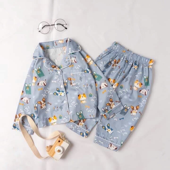 [Mã HKIDPYM Giảm 10K]Bộ Pijama Cotton Cao Cấp Cho Bé