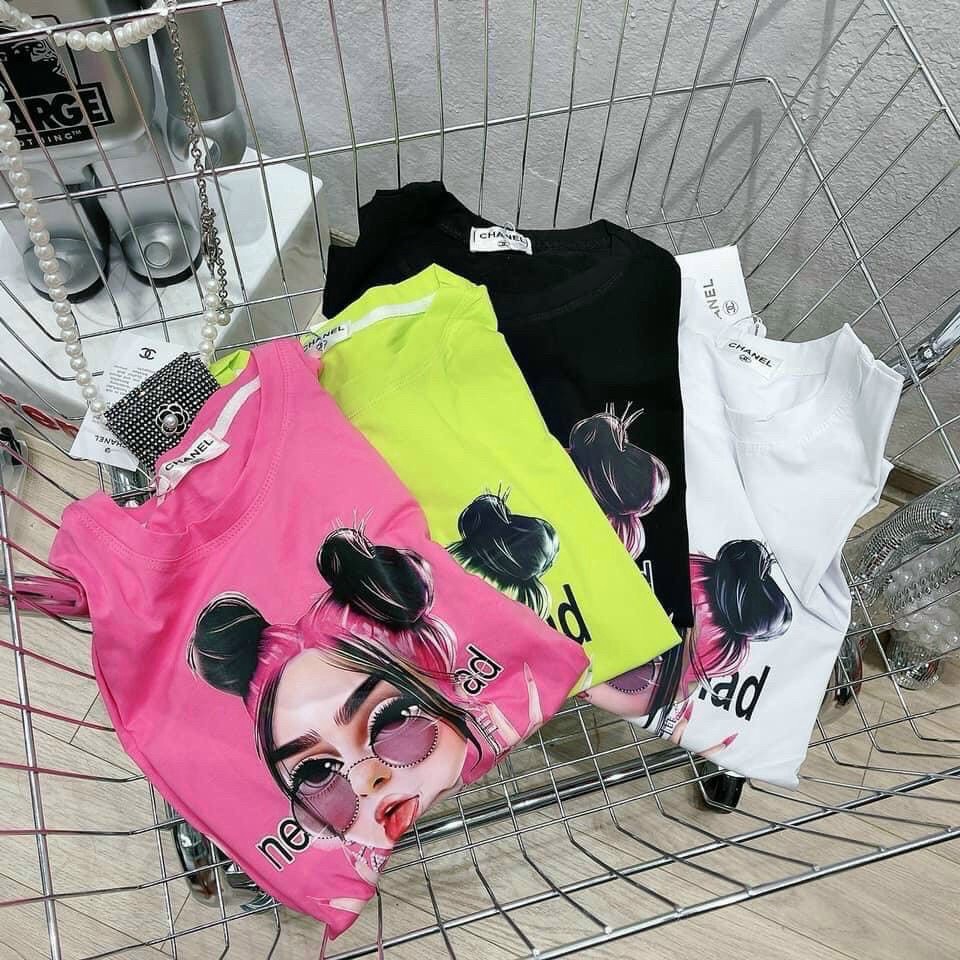 [Sales FreeShip] Áo Thun Phông Kèm Túi Zip Cho Nàng Tự Tin Dạo Phố, Áo Thun From Rộng In Hoạ Tiết CuTe