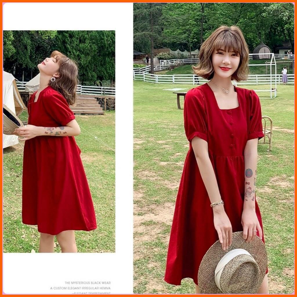 [HOT] Váy bầu đẹp-ĐẦM BẦU, VÁY BẦU DÁNG RỘNG THOẢI MÁI, NÚT DÀI TIỆN LỢI SAU SINH CHO BÉ BÚ TỪ 40-70kg