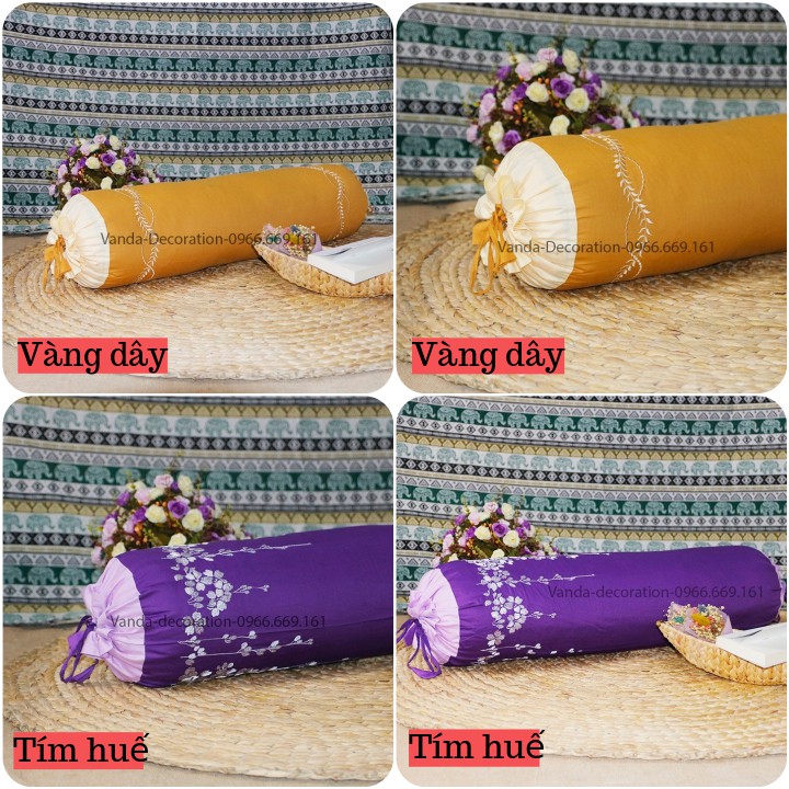 Vỏ gối ôm Cotton Lụa họa tiết đẹp dễ dàng mix phối phong cách đơn giản