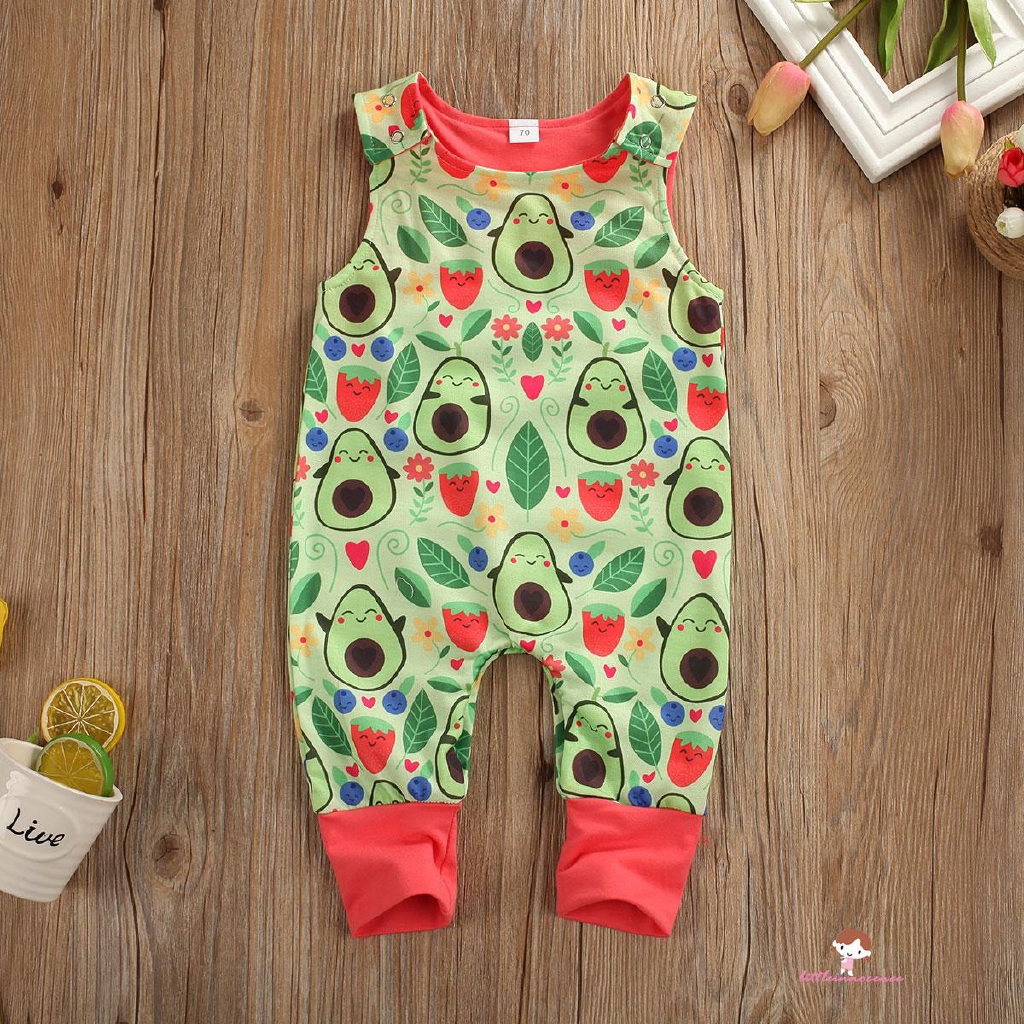 ❤XZQ-0-24m Newborn Boy Baby Girl Clothes Infant Avocado Long Sleeve Romper Jumpsuit Bodysuit Sunsuit Outfits