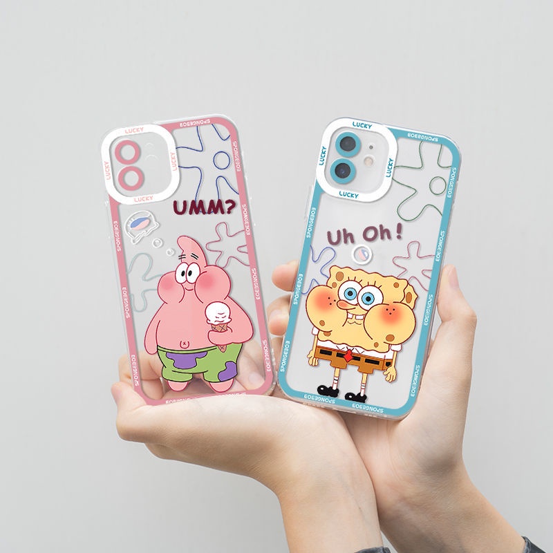 Ốp Điện Thoại TPU Dẻo In SpongeBob SquarePants IPhone11 12Pro 12Promax 12mini 11PRO 11PROMAX 13 13PRO 13PROMAX Xs Max XR 7 8 Plus