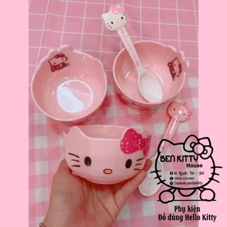 BenKitty House - Chén mica tráng men Hellokitty