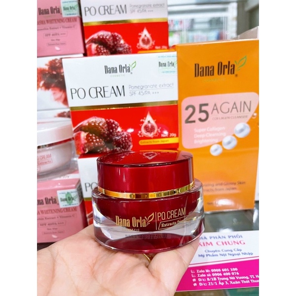 Kem dưỡng trắng da ngừa lão hoá chiết xuất hạt lựu đỏ Dana Orla 20g