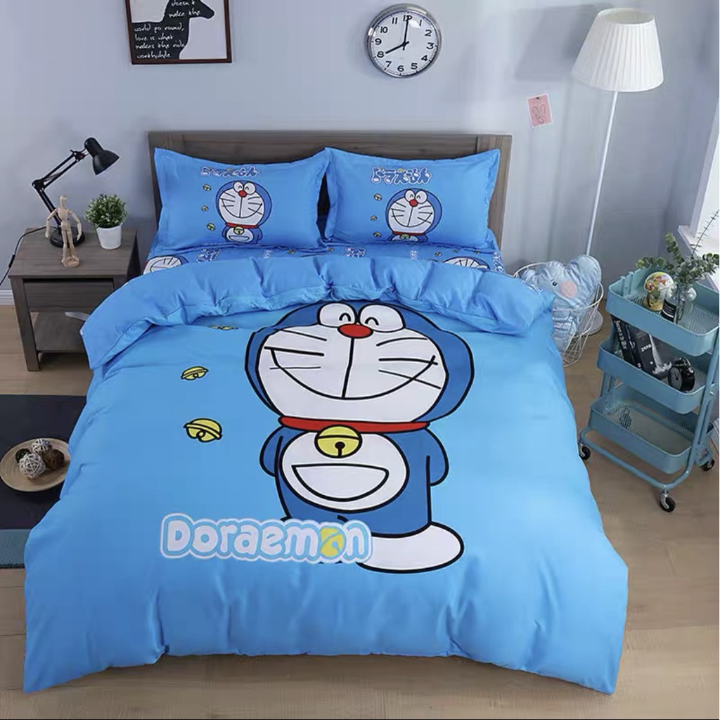 [GIÁ SỐC] Bộ chăn ga gối Doreamon, Pikachu, Siêu nhân điện quang 100% Cotton Tina cao cấp – video thật - Hàng xuất khẩu