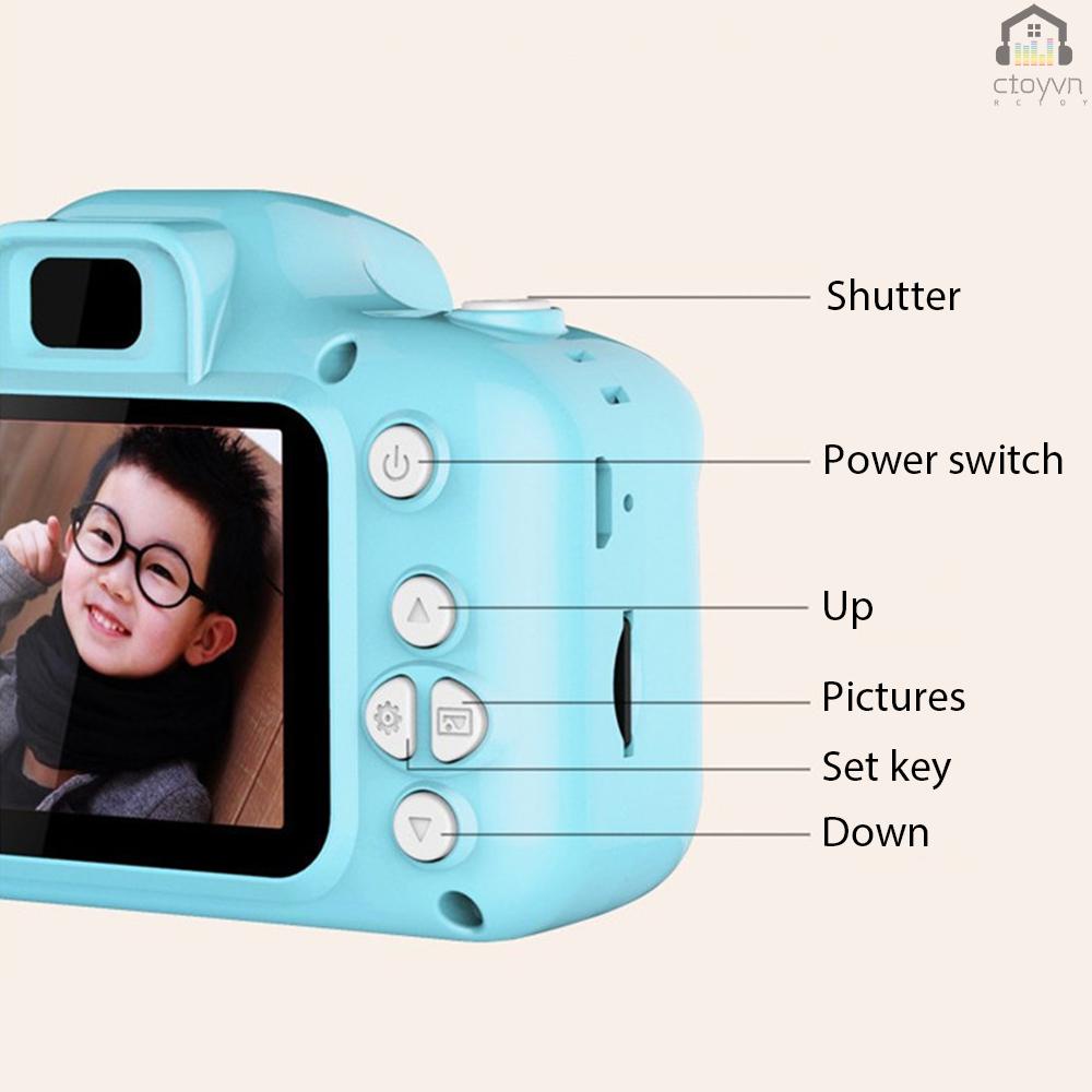 Camera kỹ thuật số mini độ phân giải cao 720P với 8 Mega Pixels 2 Inch màn hình lớn IPS cho bé
 | BigBuy360 - bigbuy360.vn