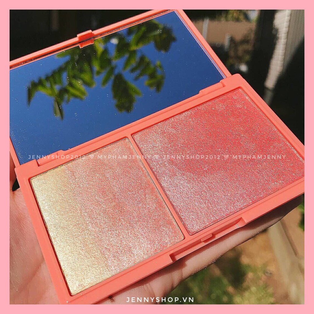 Phấn Nhũ Bắt Sáng & Má Hồng Makeup Revolution Peach And Glow Highlight And Illuminator Duo