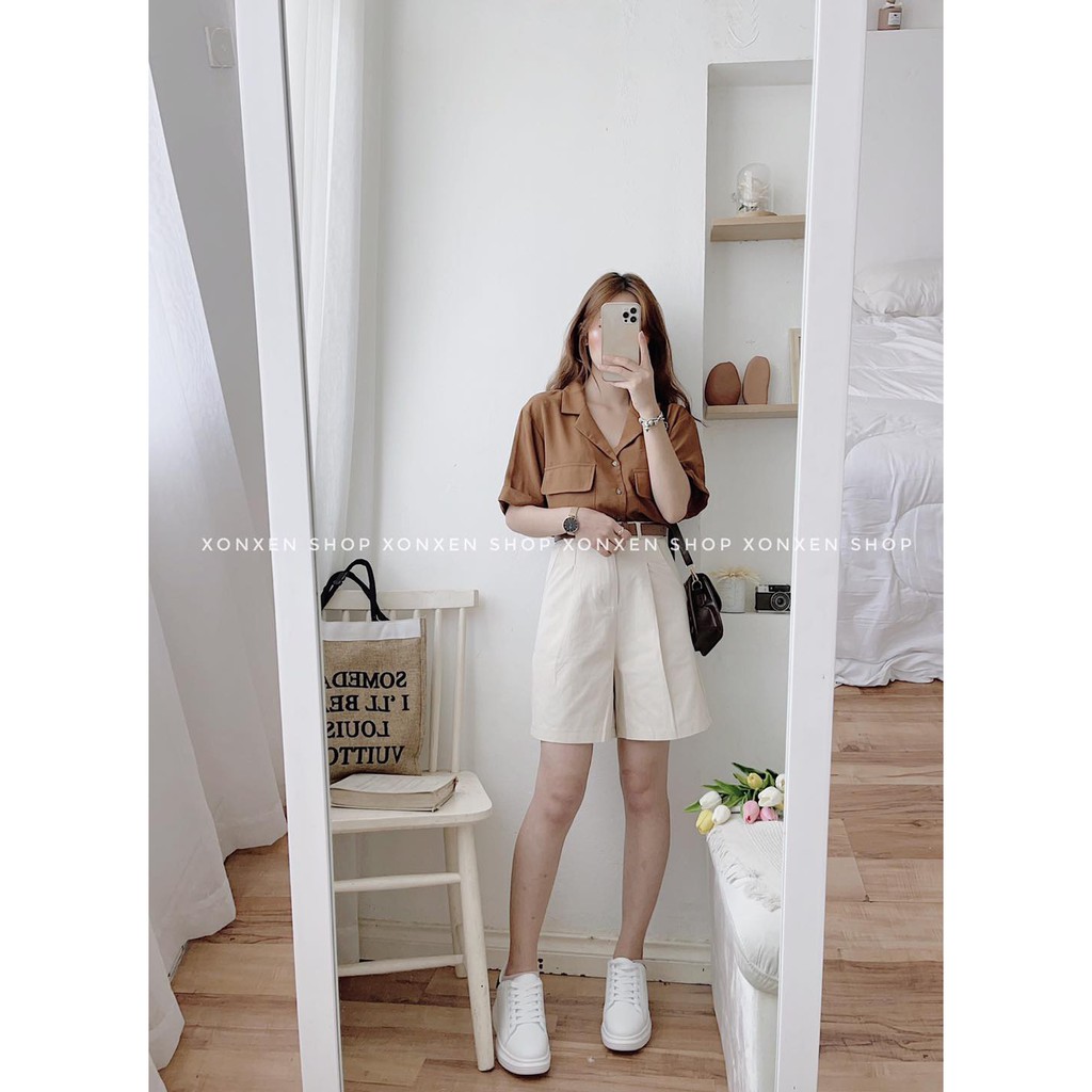 QUẦN SHORT KAKI NỮ Tặng Kèm Nịt Dễ Thương XONXEN SHOP Mã 3305