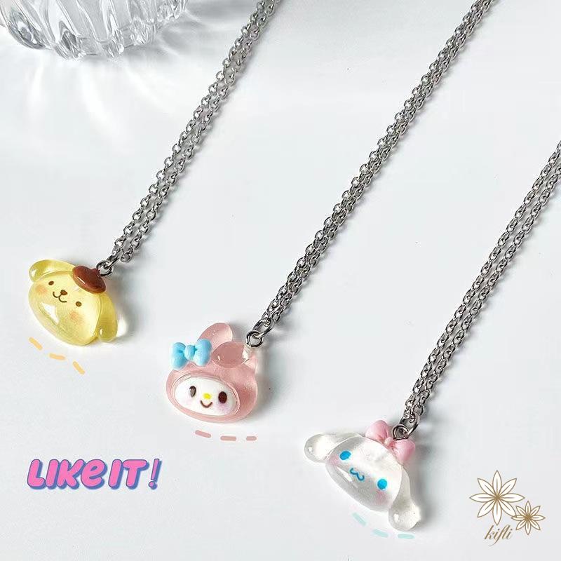 Sanrio Vòng cổ Cặp Đôi Mặt Hình Kuromi Melody Đáng Yêu