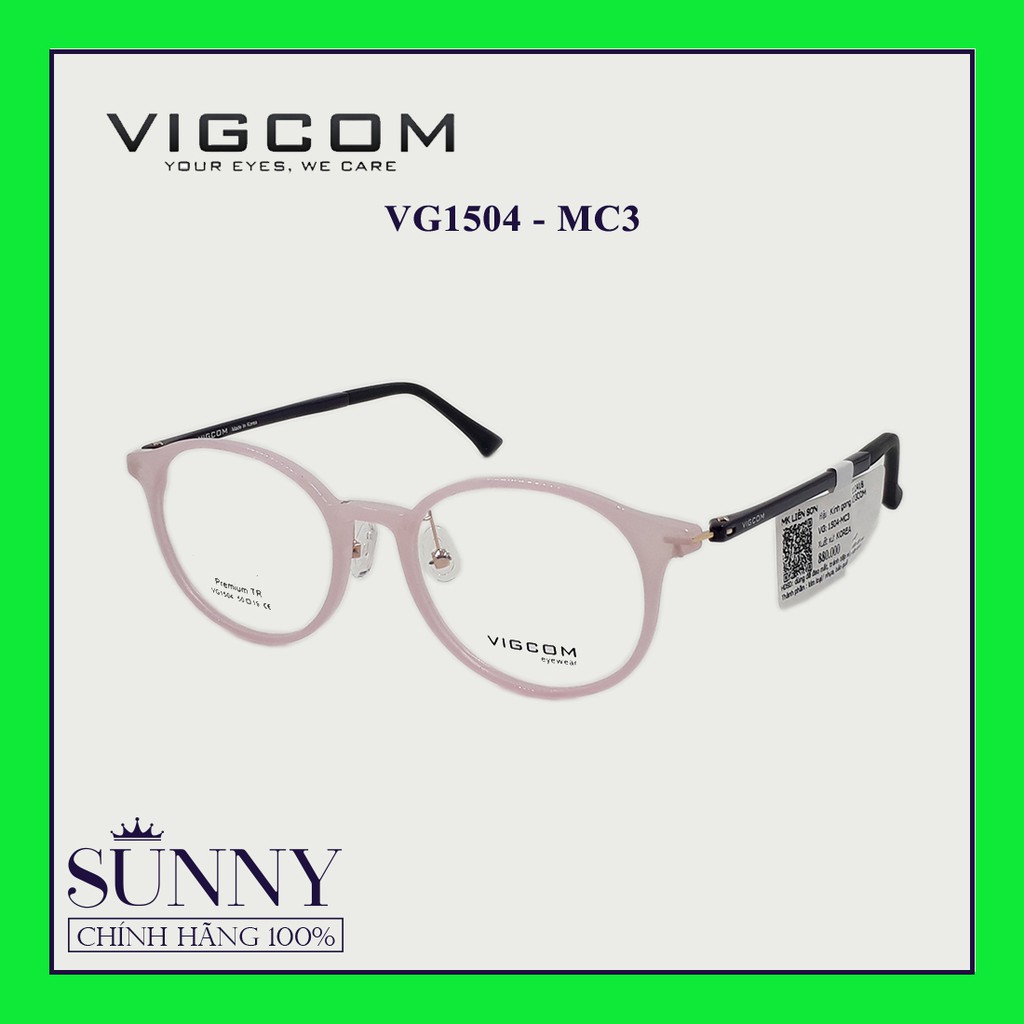 Gọng kính thời trang Vigcom VG1504 (9 mẫu) chính hãng, thiết kế dễ đeo bảo vệ mắt