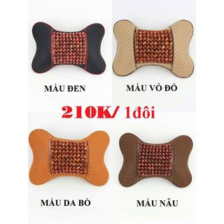Gối tựa cổ hạt gỗ massage giá gốc