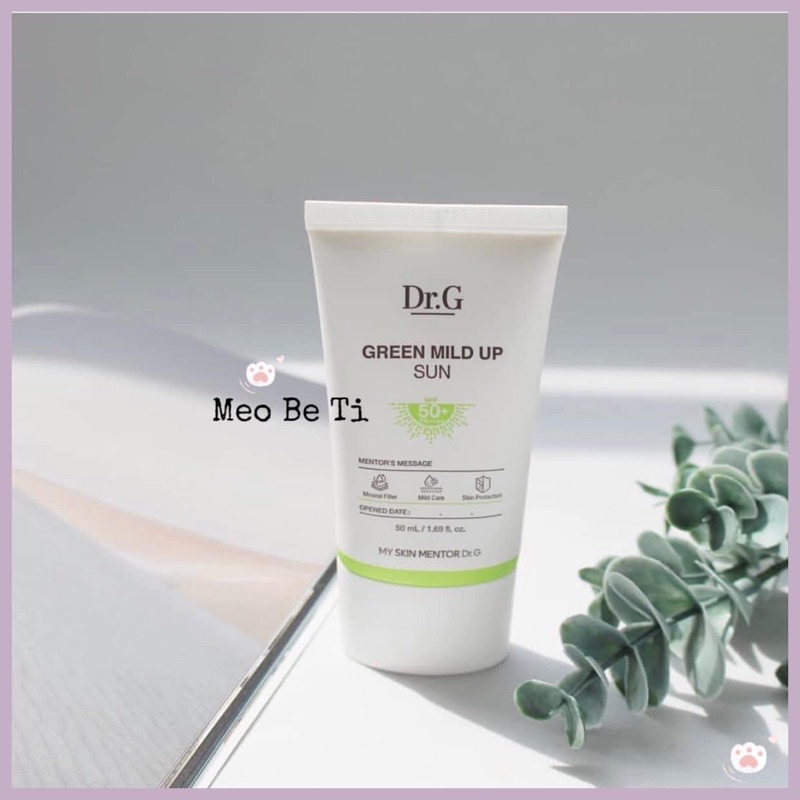 Kem chống nắng Dr.G Green Mild Up Sun SPF 50 Pa++++ và Kem Chống Nắng Làm Sáng Da DrG Brightening Up Sun SPF 50 Pa+++