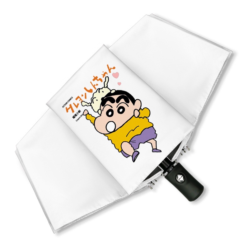 Ellen Dù Gấp Tự Động Che Mưa Nắng In Hình Cậu Bé Bút Chì Shin chan Dễ Thương Cho Học Sinh