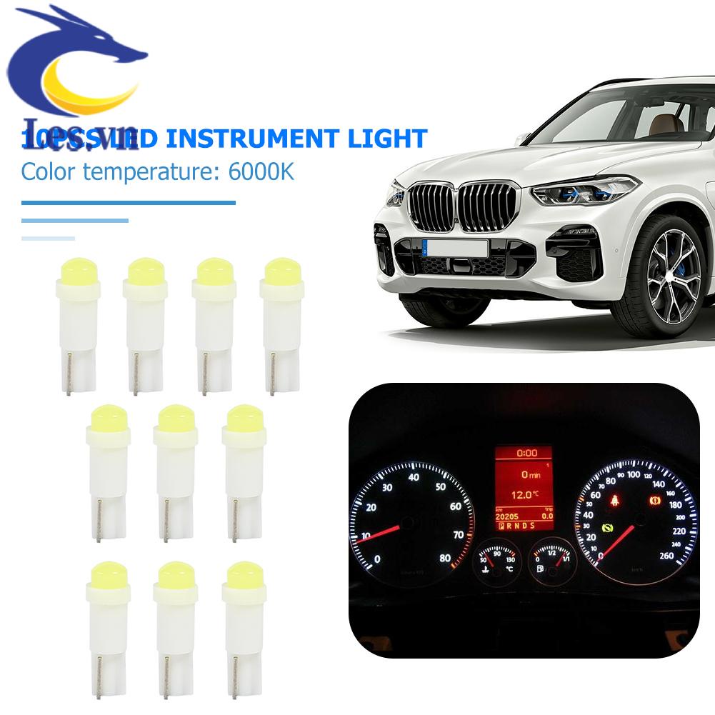 Set 10 Bóng Đèn LED T5 3D COB Cho Xe Hơi