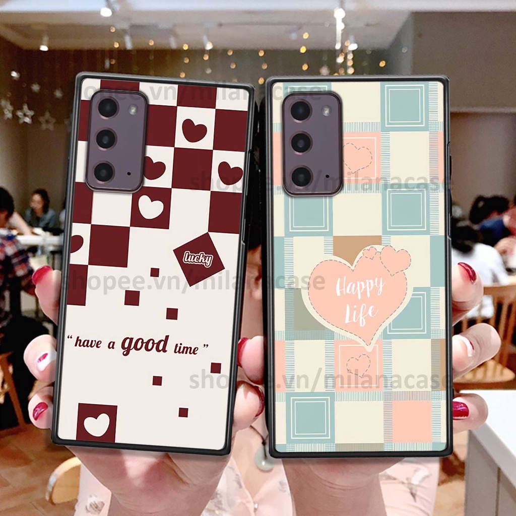Ốp Samsung Note 20 caro họa tiết nhiều màu sắc siêu đẹp thời trang cá tính