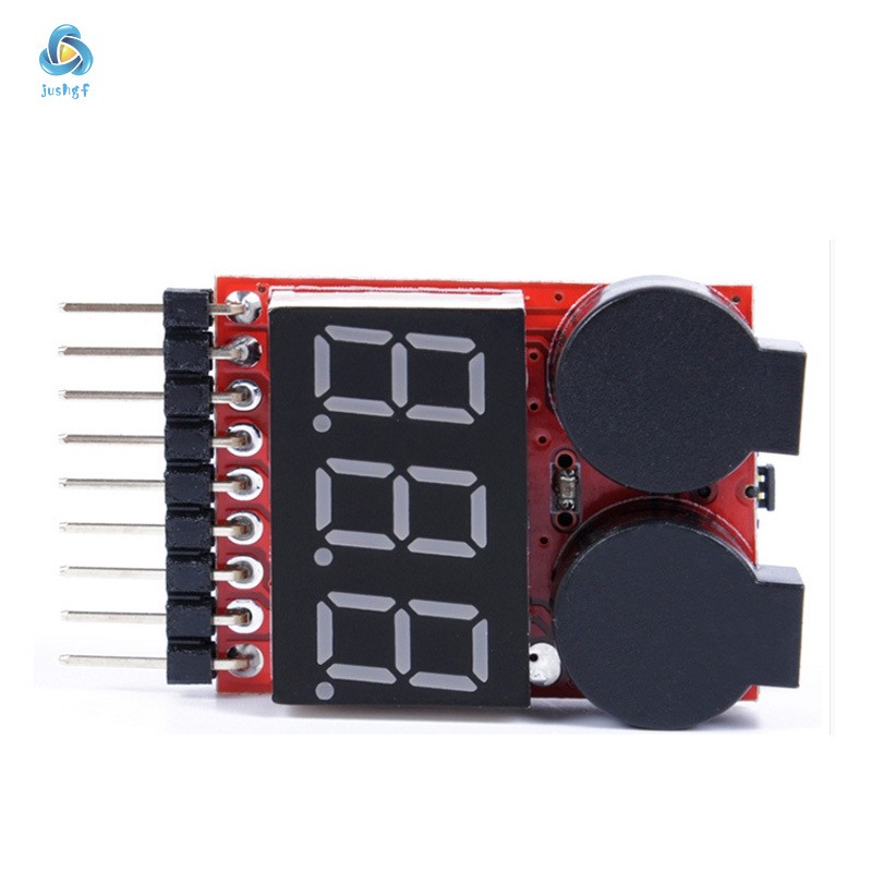 1-8S LED Lipo Battery Monitor Voltage Indicator Checker Tester Low Voltage Buzzer Alarm for Lipo Li-ion LiMn Li-Fe Batte | BigBuy360 - bigbuy360.vn