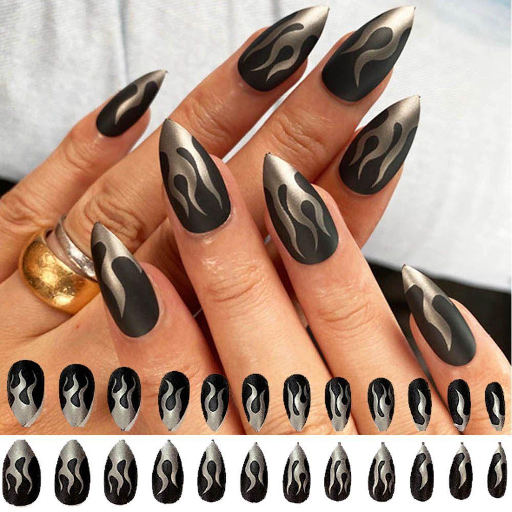 NIUYOU Bộ 24 Móng Tay Giả Ốp