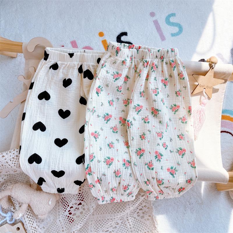 [Babycat Hàng Có Sẵn Bán Chạy Quần Dài Dáng Rộng Bằng Cotton Nguyên Chất Chống Muỗi Phong Cách Phương Tây Nhật Bản Thời Trang Mùa Hè Giản Dị Thấm Hút Mồ Hôi Dành Cho Bé Gái