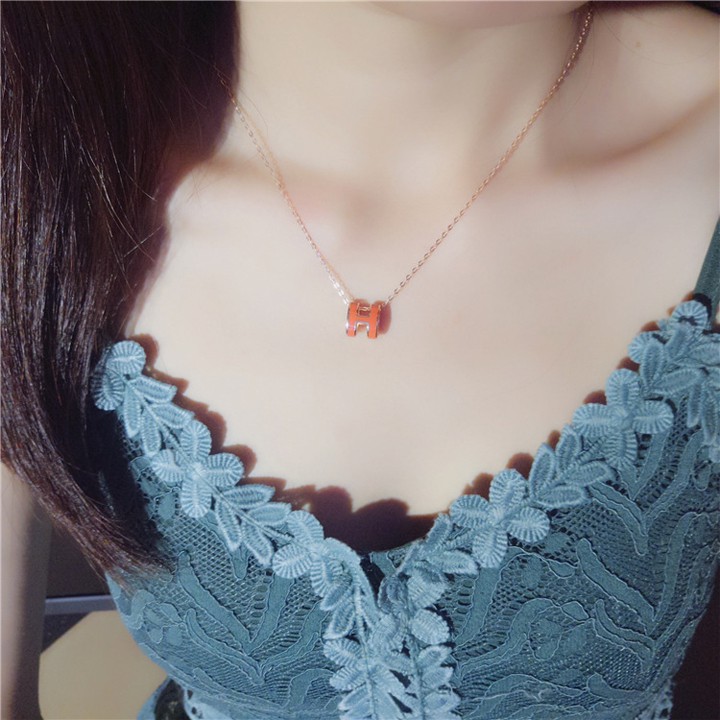 DÂY CHUYỀN TITAN CHỮ H siêu đẹp, bền màu, chuẩn thời trang