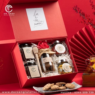 Set Quà Tặng 20/10, Quà Quà Tặng Bạn Gái, Người Thân, Hộp Quà Mật Ong Cookies Tea CTG316