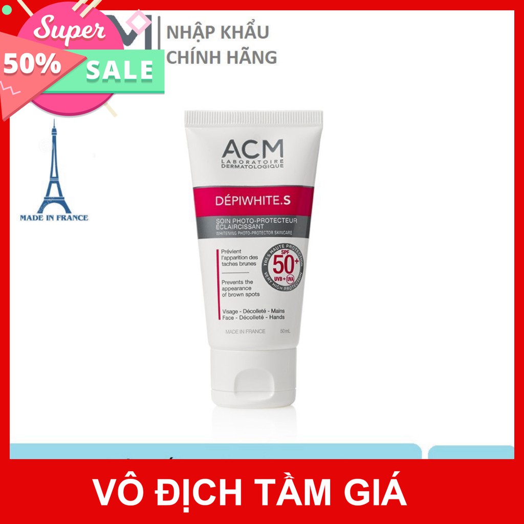 [CHÍNH HÃNG] Kem chống nắng ngăn ngừa sạm da ACM Depiwhite S Photo - Protector Skincare SPF50+ 50ml