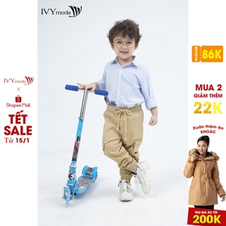 Áo sơ mi họa tiết kẻ bé trai IVY moda MS 17K0942