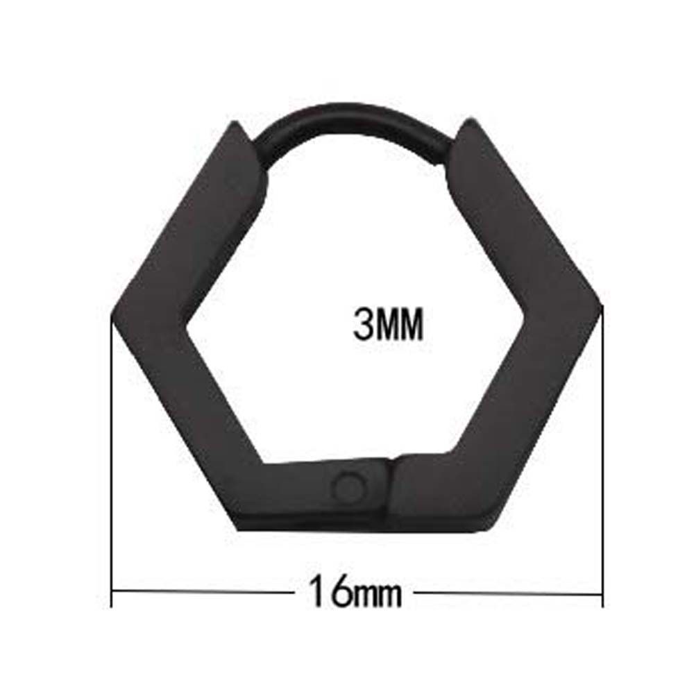 Khuyên tai dạng vòng hình tam giác vuông bằng thép không gỉ nhiều màu thời trang cho nam và nữ