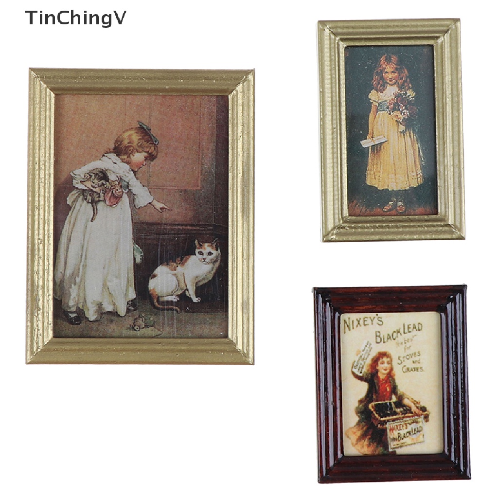 Tranh Sơn Dầu 1: 12 Dùng Trang Trí Nhà Búp Bê