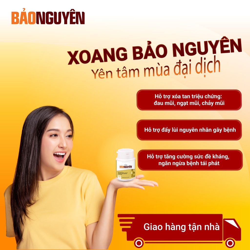 Viên uống hổ trợ thông mũi, dị ứng XOANG Bảo Nguyên Sắc Ngọc Khang [Hộp 50 viên]