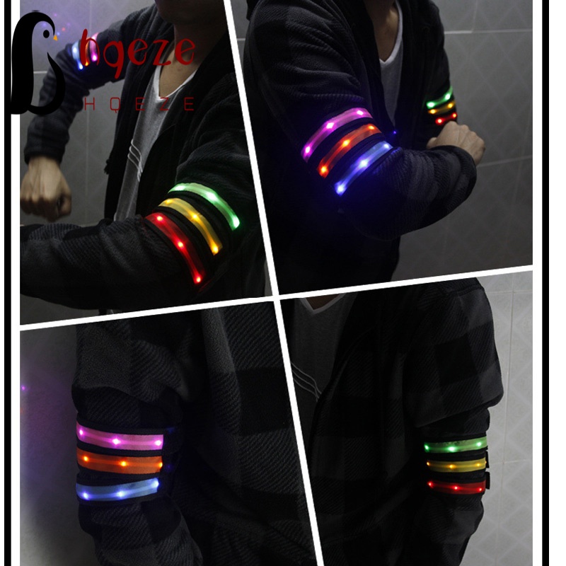 Băng Đeo Cánh Tay Có Đèn LED Nhấp Nháy An Toàn Tiện Dụng Cho Chạy Bộ / Đi Bộ / Đi Bộ / Đi Bộ / Đi Bộ / Đi Bộ