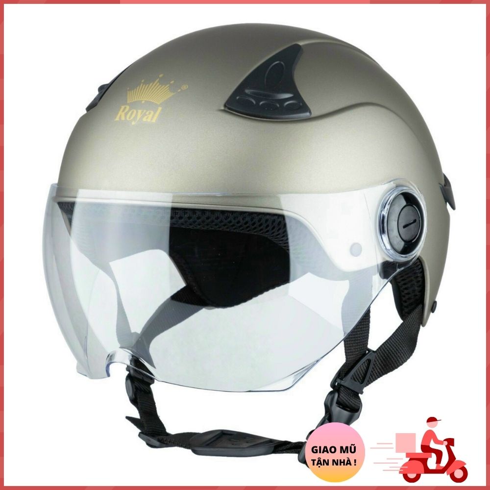 Mũ Bảo Hiểm Nửa Đầu Royal M156 mẫu mới nhẹ nhàng vòng đầu từ 57-60cm