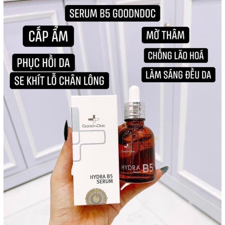 Sẻum dưỡng ẩm phục hồi làm trắng da B5 GoodnDoc Hydra 30ml