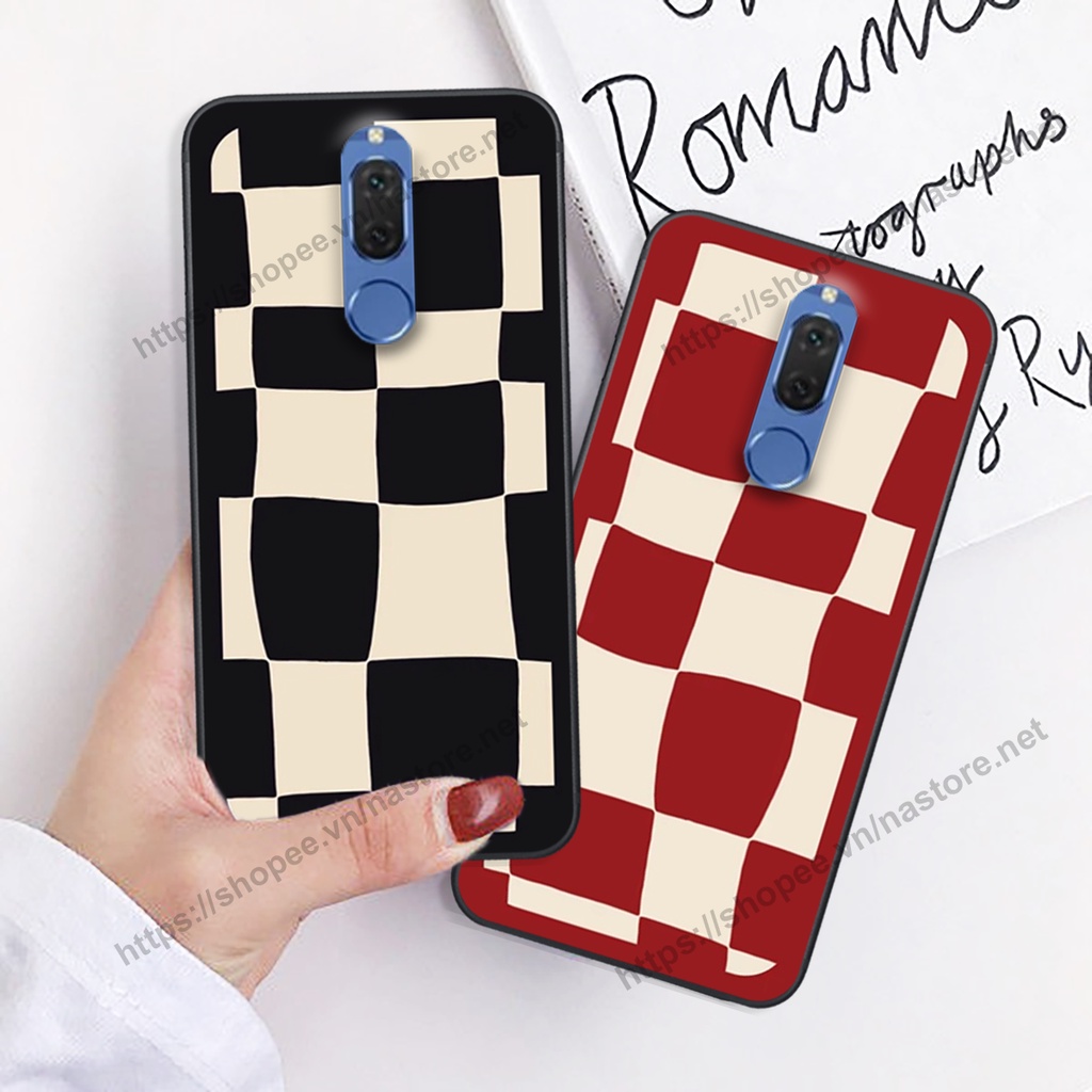 Ốp lưng Huawei Nova 2i mặt cười, họa tiết caro đơn giản đẹp cute