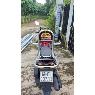 (Tặng lót tay )baga phượt xe Air blade 2007-2019.Mẫu mới tháo rời tay vịn được