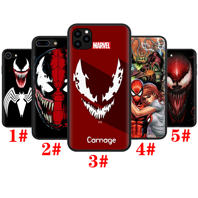 MARVEL Ốp Lưng Silicone Phong Cách Venom Độc Đáo Cho Iphone 8 7 6s 6 Plus 5 5s Se 2016 2020