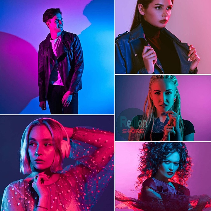 Bộ đèn màu quay phim youtube tiktok livestream RGB 16 có remote và chân đứng 2m